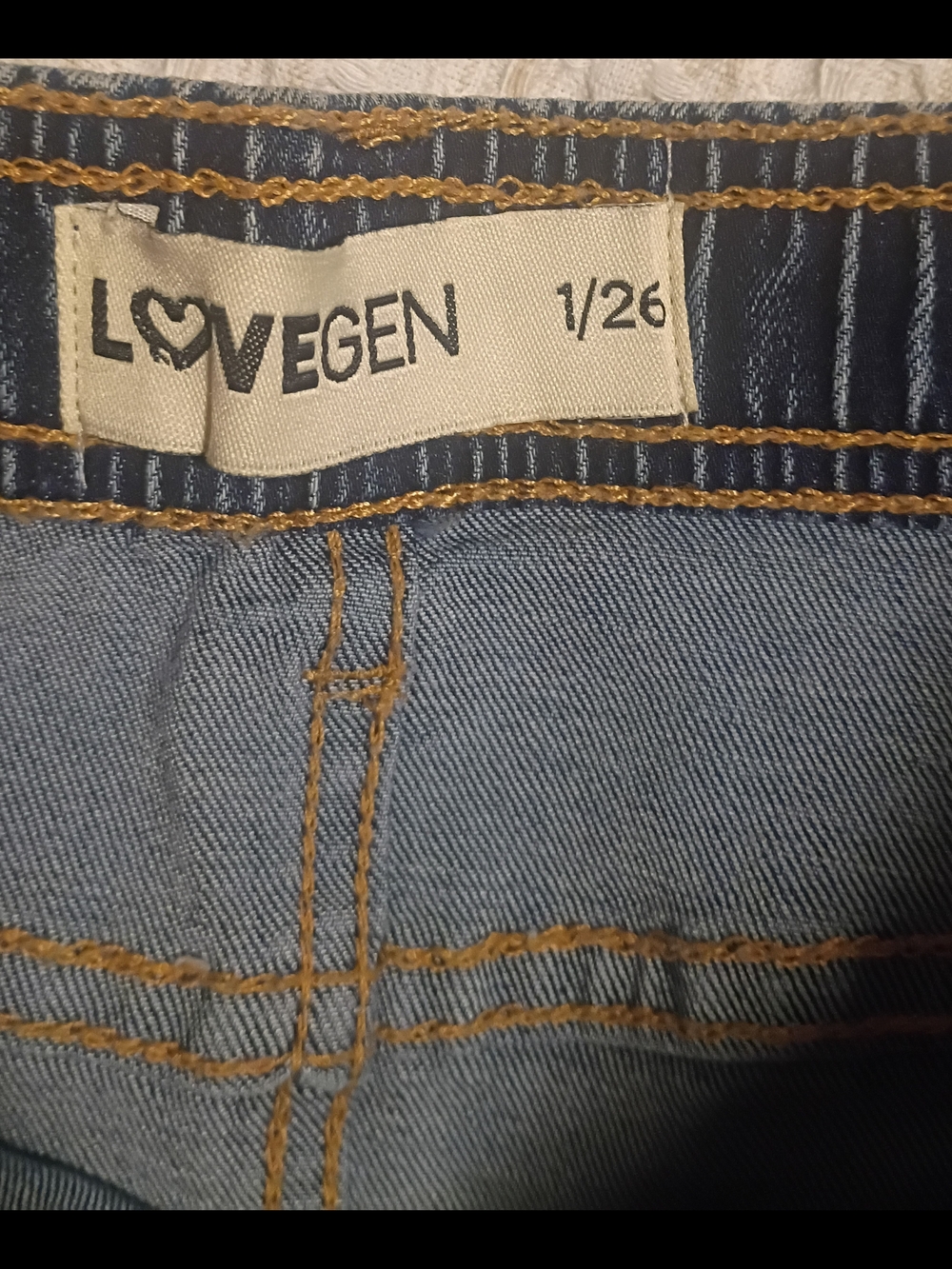Lovegen Denim Cargo Mini Skirt Size 1/26 - Picture 3 of 3